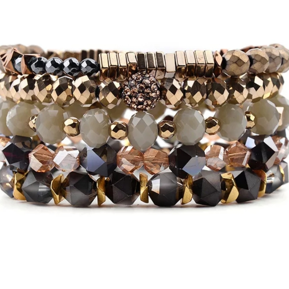 Beautiful 5Pc/Set Multilayer Trendy Natural Stone - Picture 2 of 8